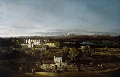 Vue de la Villa Perabò, plus tard Melzi, à Gazzada, 1744 - Bernardo Bellotto