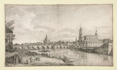 Vue du pont de Dresde sur l