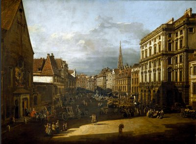 Vue du marché de la farine à Vienne - Bernardo Bellotto