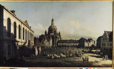 Vue de la place du Nouveau marché à Dresde - Bernardo Bellotto