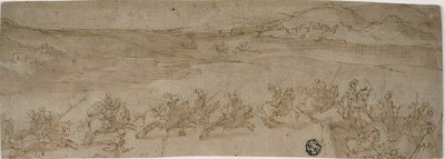 Cavaliers sur le rivage - Bernardo Castello