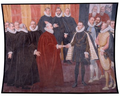 Rencontre du doge génois Giacomo Durazzo Grimaldi et de Jean d