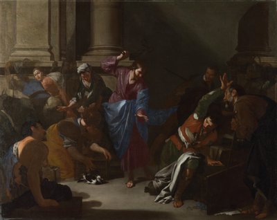 Christ chassant les marchands du temple, vers 1645 - Bernardo Cavallino