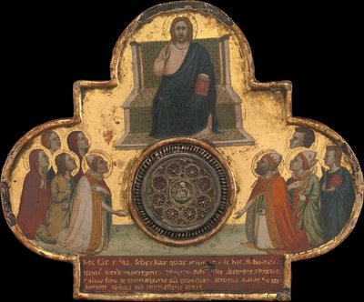 Christus auf dem Thron mit Heiligen - Bernardo Daddi