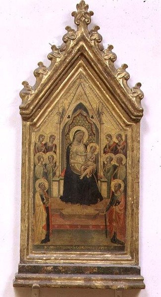 Madone et enfant en trône avec SS. Pierre et Paul et anges - Bernardo Daddi