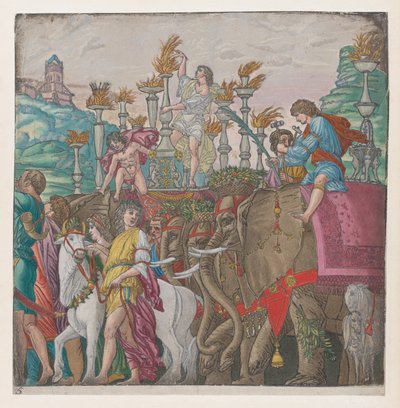 Feuille 5 : Éléphants, des Triomphes de Jules César - Bernardo Malpizzi