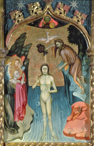 Retable représentant le Baptême de Jésus par Saint Jean-Baptiste de l