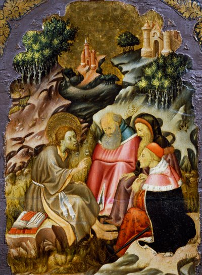 Prédication de Jean-Baptiste, (détail) du prédelle d