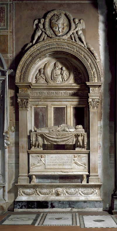 Monument funéraire de Leonardo Bruni. Sculpture - Bernardo Rossellino