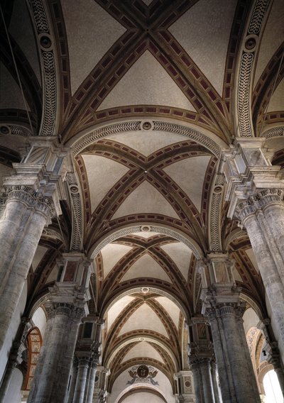 Vue des voûtes de la nef de l