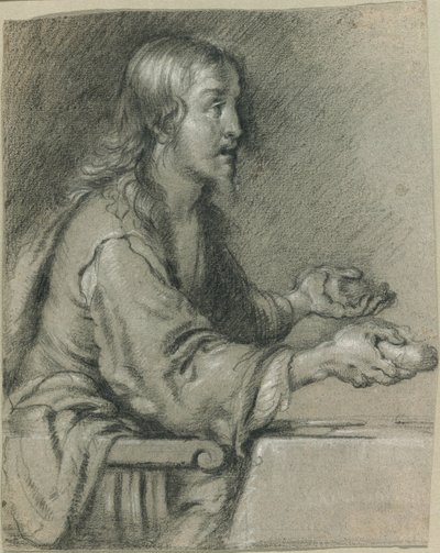 Le Christ à Emmaüs présentant le pain - Bernardo Strozzi