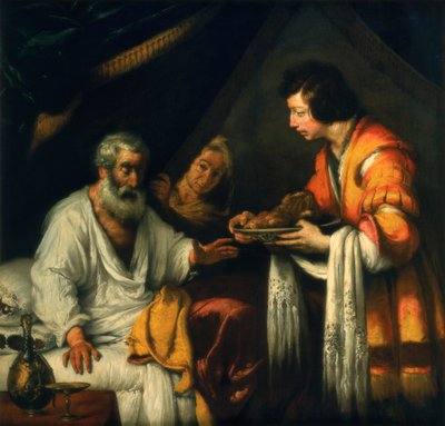 Isaac bénit Jacob, début du 17e siècle - Bernardo Strozzi