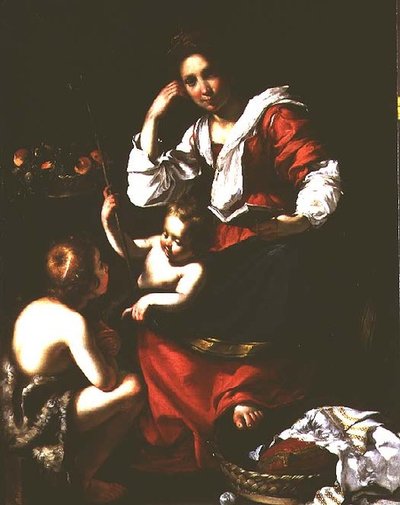 Madone et Enfant avec le petit Saint Jean-Baptiste - Bernardo Strozzi