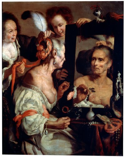 Vieille coquette Vanitas, après 1630 - Bernardo Strozzi