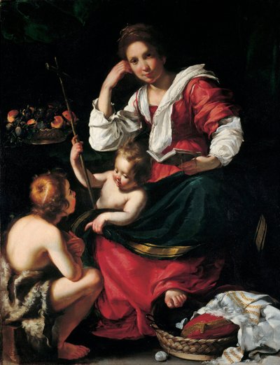 Vierge et enfant avec Jean-Baptiste enfant, vers 1620 - Bernardo Strozzi