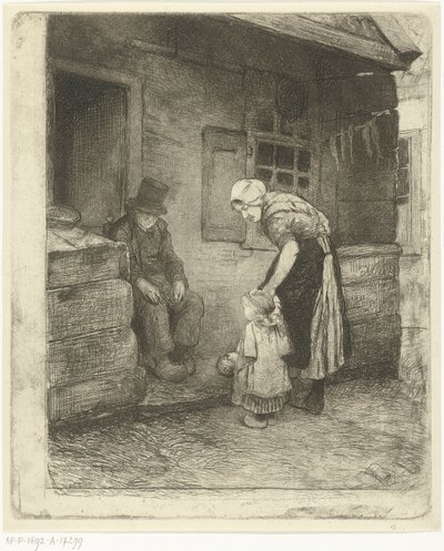Femme avec un petit enfant près d