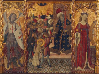 Saint Michel, Martyre de Sainte Eulalie et Sainte Catherine, ca 1442-1445 - Bernat Martorell the Elder