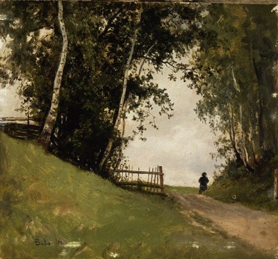Suédois : Björklandskap ; Landskap med björkar Paysage avec des bouleaux - Berndt Lindholm