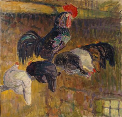 Matin dans le poulailler - Bernhard Dorotheus Folkestad