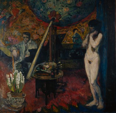 Autoportrait dans le studio - Bernhard Dorotheus Folkestad