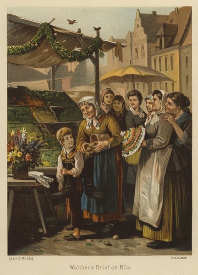 Scène de marché - Bernhard Muhlig