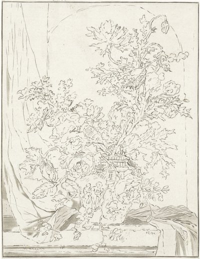 Vase avec des fleurs pour une niche - Bernhard Schreuder