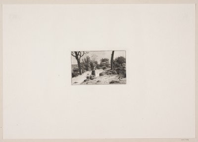 Paysage avec une femme portant un panier. Partie de Kullen - Bernhard Ulrik Middelboe