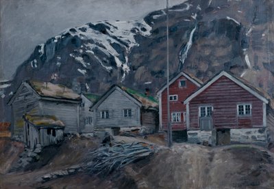 Vieilles maisons à Hyen - Bernt Wilhelm Tunold