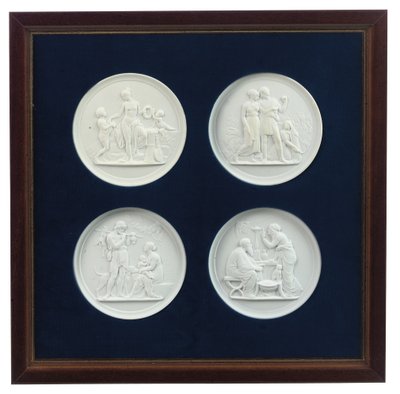 Ensemble de quatre plaques moulées en relief, fin du XXe siècle - Bertel (after) Thorvaldsen