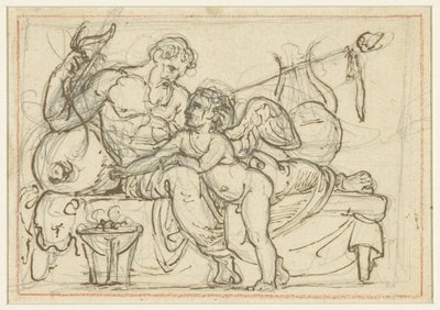 Conception pour un relief avec Amour et une figure couchée d