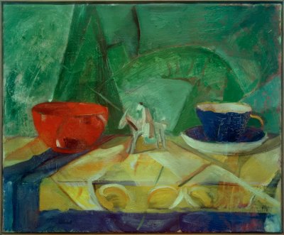 Nature morte avec tasse bleue et bol rouge - Bertha Pauline Marie Marc