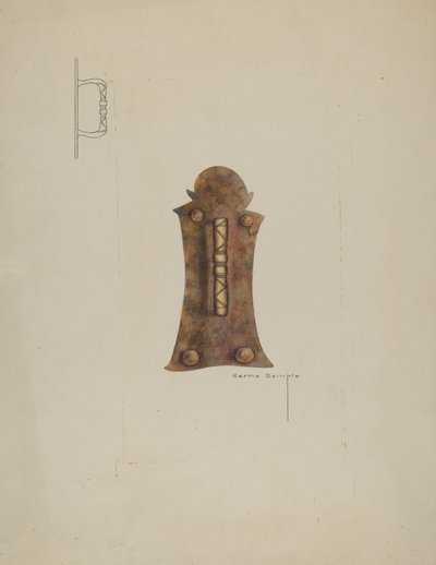 Poignée de porte en fer - Bertha Semple