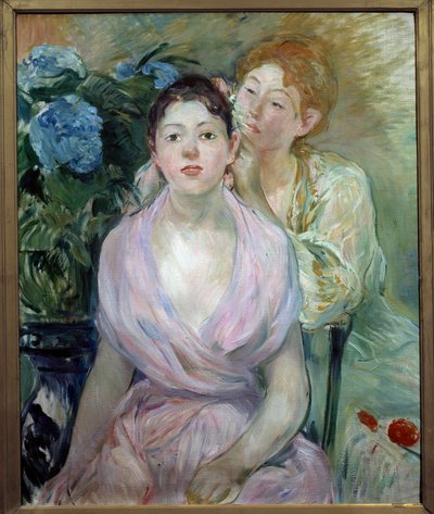 Hortensia ou les deux sœurs. Peinture de Berthe Morisot (1841-1895) - Berthe Morisot