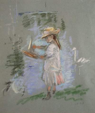 Julie en rose au bord du lac - Berthe Morisot