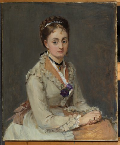 Young Woman In A Blue Corset; Jeune Fille Au Corset Bleu