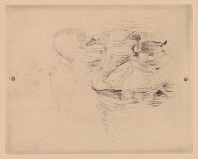 Cygne et canard, avec portraits de Julie - Berthe Morisot