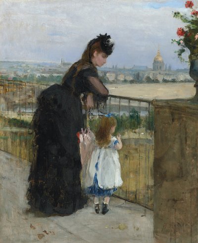 Femme et enfant sur un balcon - Berthe Morisot