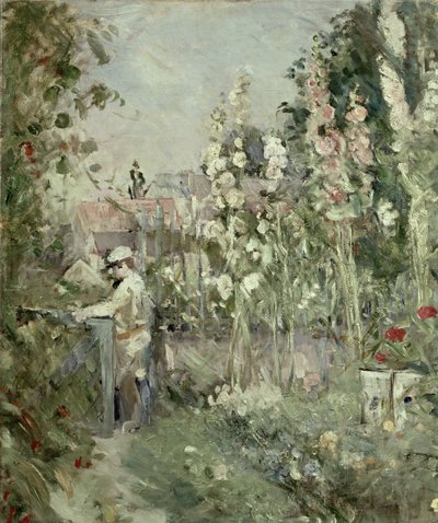 Jeune garçon dans les roses trémières - Berthe Morisot