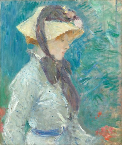 Jeune femme avec un chapeau de paille - Berthe Morisot