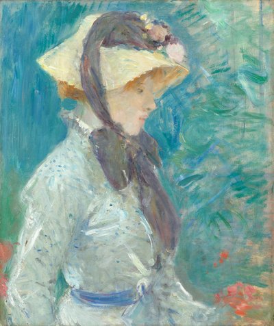 Jeune femme avec un chapeau de paille, 1884 - Berthe Morisot