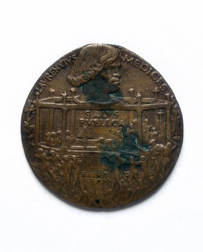 Médaille représentant la Conjuration des Pazzi. Lorenzo de