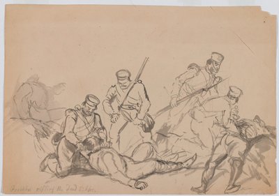 Gurkhas fouillant les morts sikhs - Bethune Donald Grant