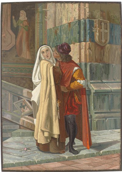 Abélard et Héloïse, 2ème moitié du 19ème siècle - Biagio Barzotti