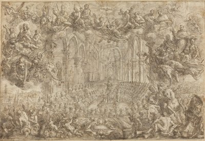 Le Concile de Trente avec Saint Thomas vainquant les hérétiques - Biagio Falcieri