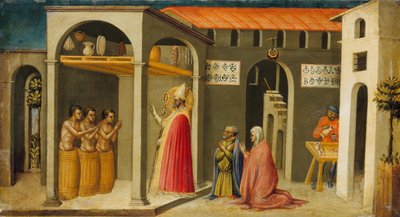Saint Nicolas ressuscitant trois jeunes - Bicci di Lorenzo