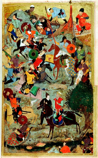Timur attaquant les Chevaliers de Saint-Jean à Smyrne, 1402 1467 - Bihzad