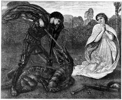 Saint Georges et le Dragon, années 1930 - Birket Foster