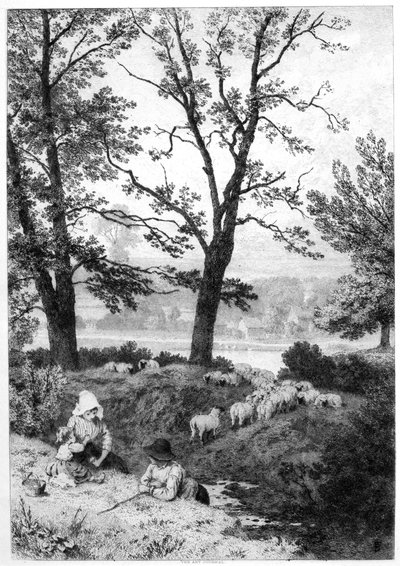 Les petits bergers, années 1930 - Birket Foster