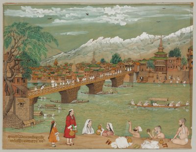 Vue de Srinagar, 1872 - Bishan Singh