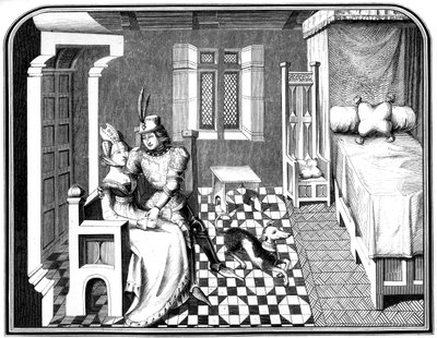 Un chevalier et une dame, 15ème siècle - Bisson and Cottard